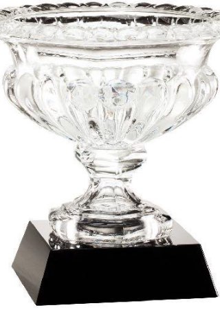 Large cup trophy with black base